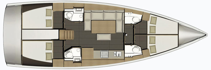 Layout Dufour 460 GL BellaVita