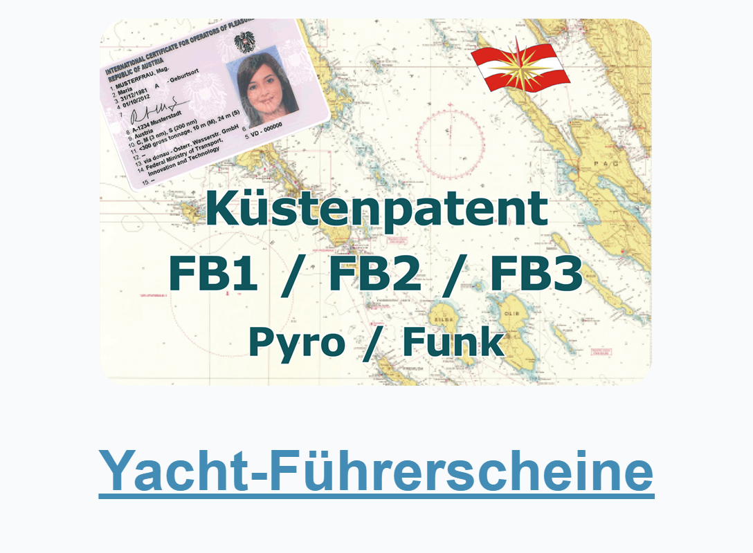 Yacht-Fuehrerscheine Segelscheine Kuestenpatent FB1 FB2 FB3